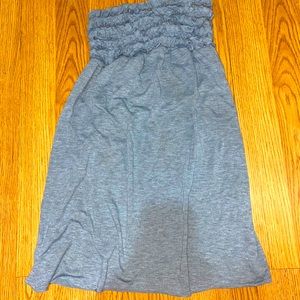 Grey Ruffle Swim Cover